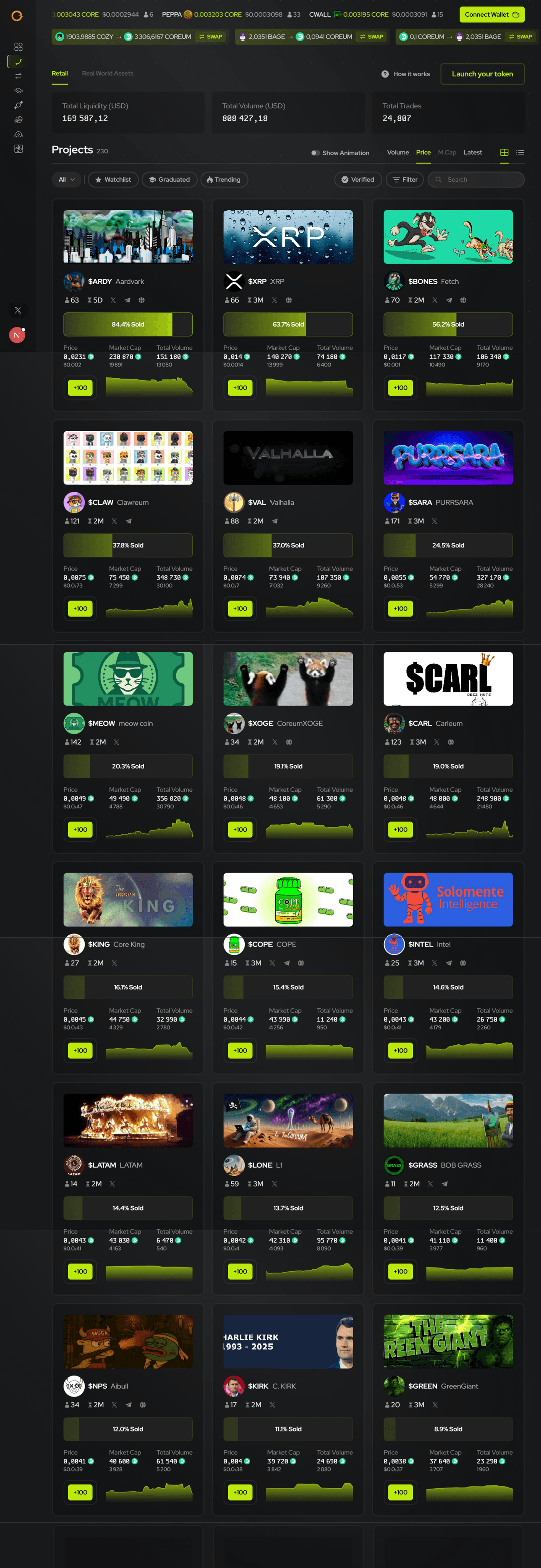 Plateforme DEX Coreum